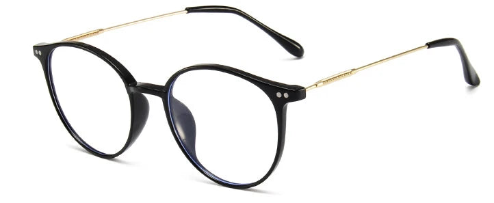 Photochromic Anti Radiation Eyeglasses For Women Transition Metal Frame Shades UV400  Eyewear Replaceable Lens