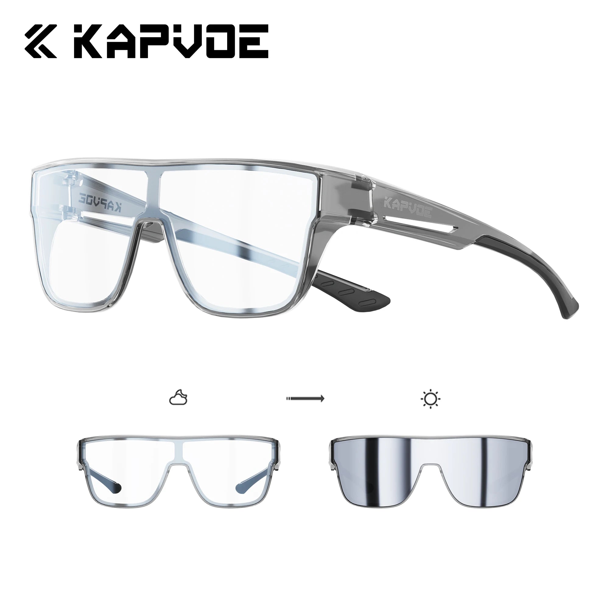 KAPVOE Fitover Sunglasses Photochromic UV400 Fit Over Prescription Eyeglasses Men Women Outdoor Sports Cycling Hiking Glasses