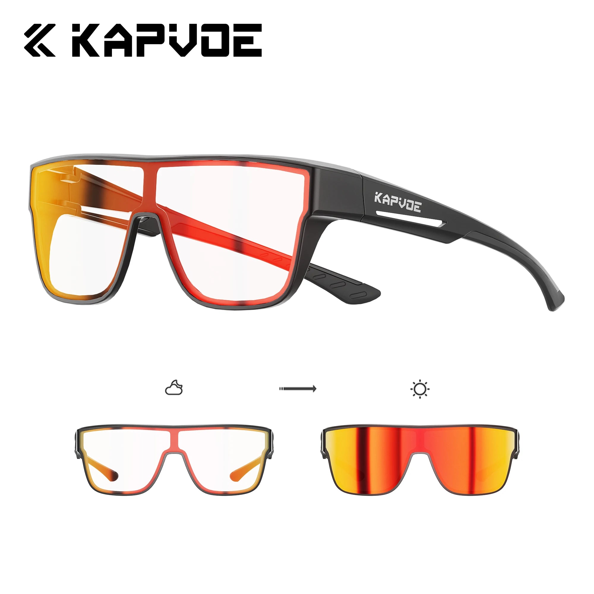 KAPVOE Fitover Sunglasses Photochromic UV400 Fit Over Prescription Eyeglasses Men Women Outdoor Sports Cycling Hiking Glasses