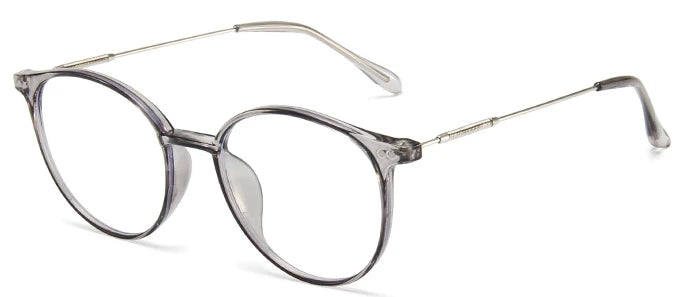 Photochromic Anti Radiation Eyeglasses For Women Transition Metal Frame Shades UV400  Eyewear Replaceable Lens