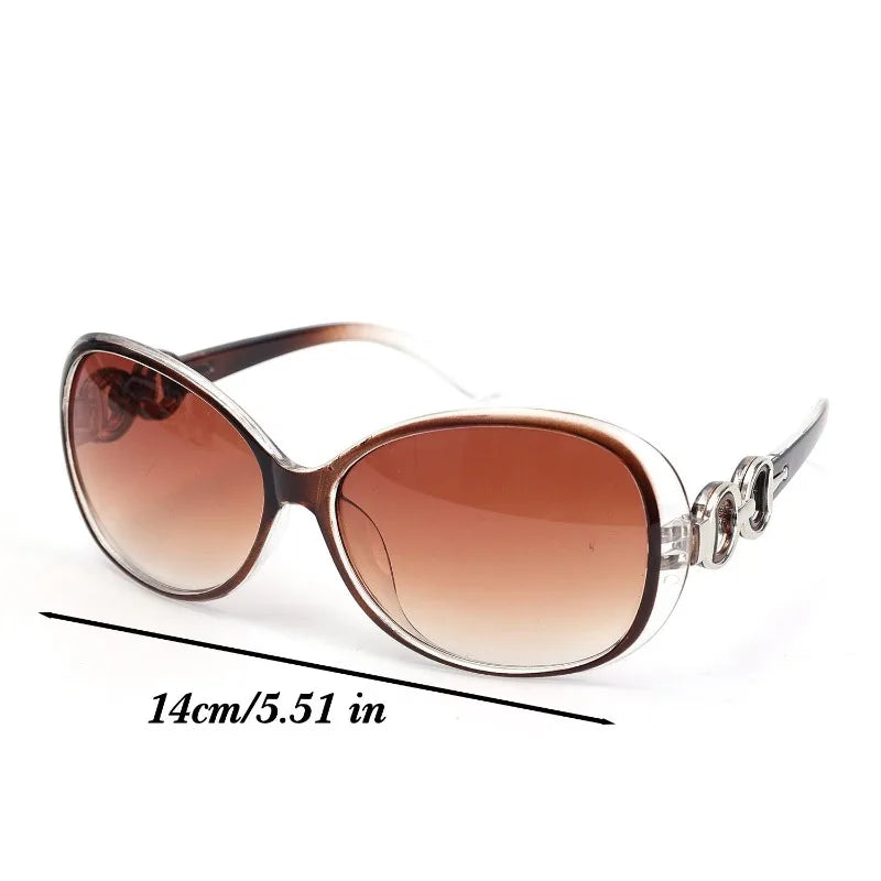 2026 Retro y2K Large-framed Gradient Sunglasses Women UV Protection Oval Sun Glasses Ins Fashion Elegant Eyewear High-end Decor