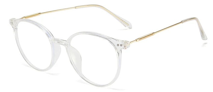 Photochromic Anti Radiation Eyeglasses For Women Transition Metal Frame Shades UV400  Eyewear Replaceable Lens